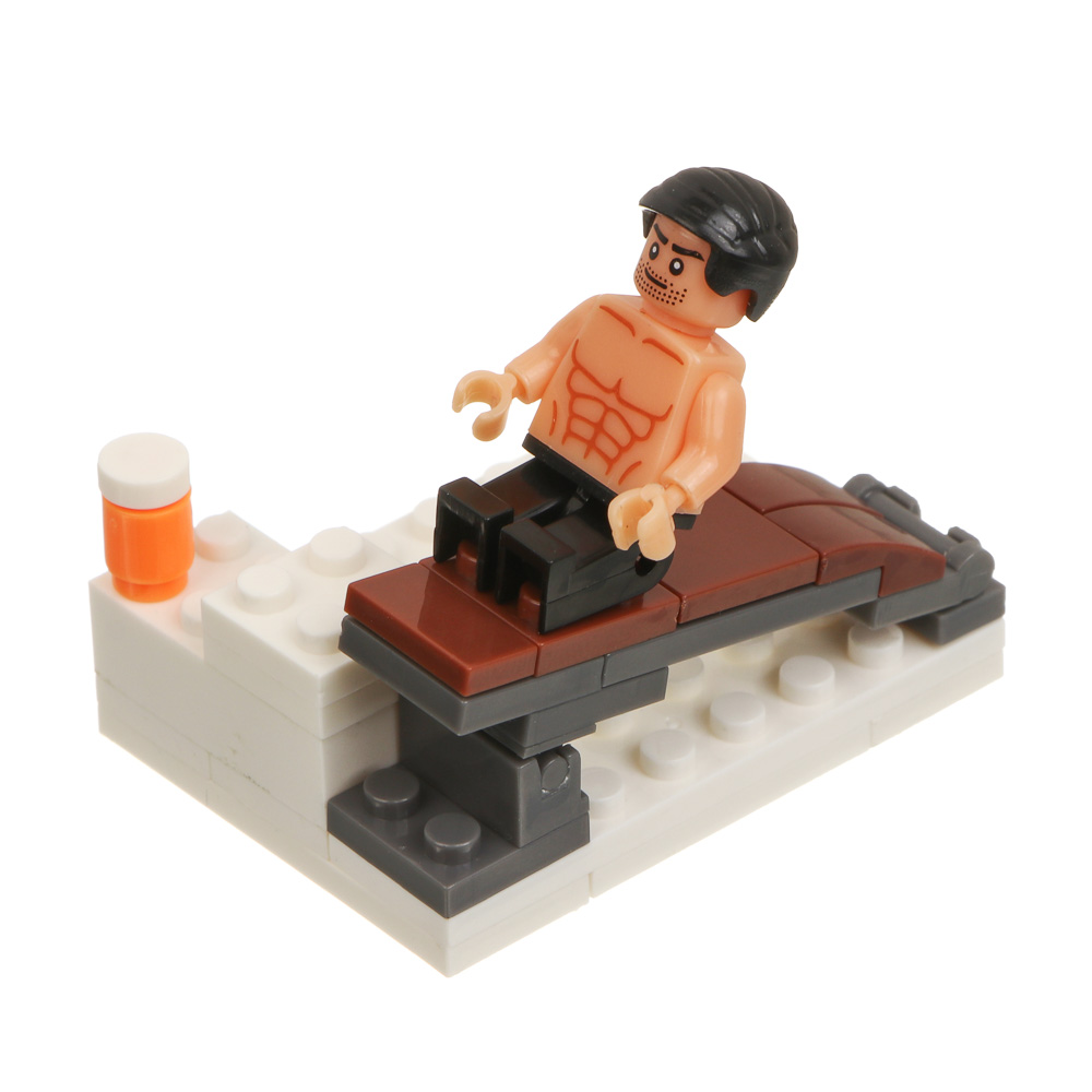 ИГРОЛЕНД Конструктор "Тренажерный зал" 6 в 1, в банке, 6,5х9 см, ABS, 6 видов - #7