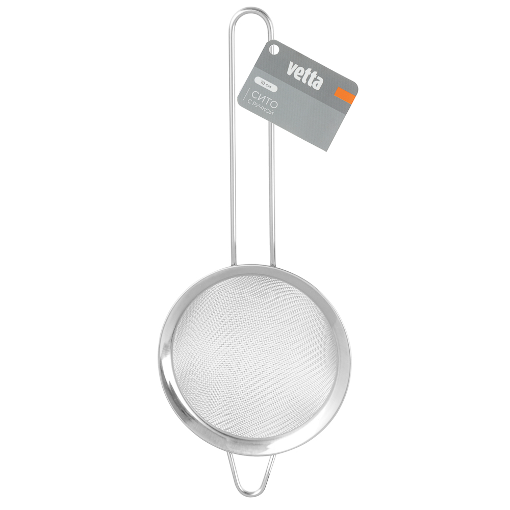 VETTA Сито с ободом и ручкой 10см, нерж.сталь - #5