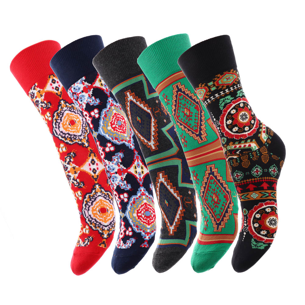 Носки универсальные с рисунком, тм Turkan, р. 40-46, 90% хлопок, 8%п/а, 2% эластан, разноцветные - #1