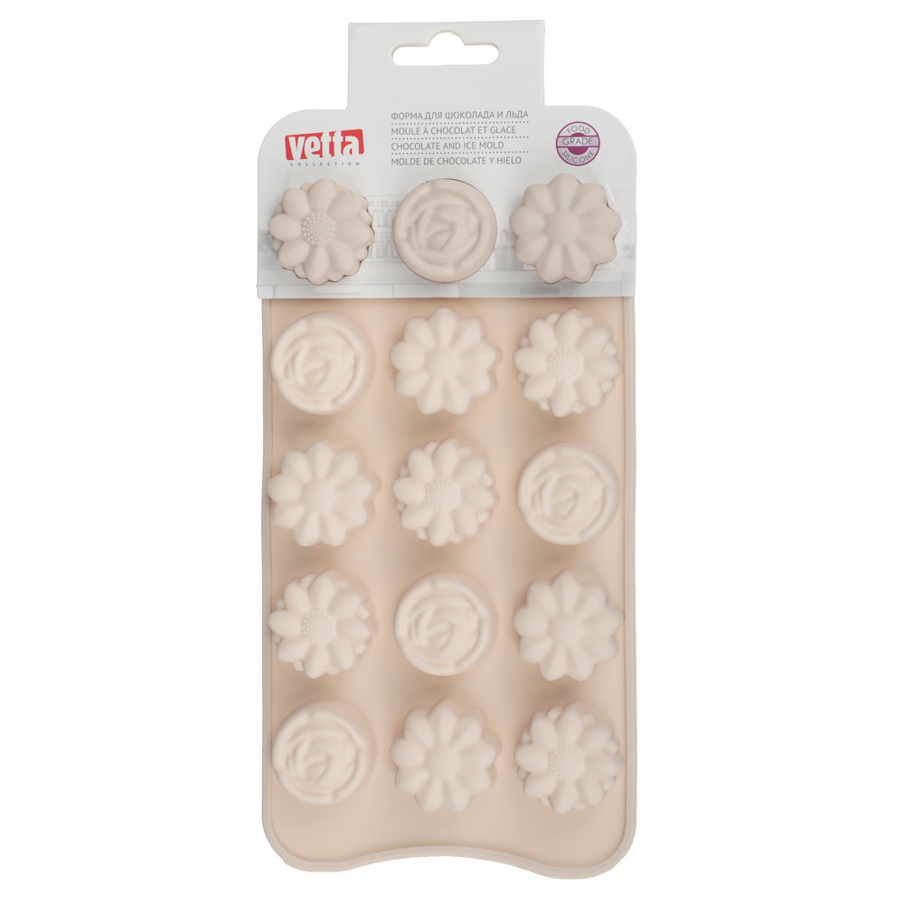 VETTA Форма силиконовая для шоколада и льда 15 ячеек, 21x10x1,6см "Шоколадка", 3 цвета - #8