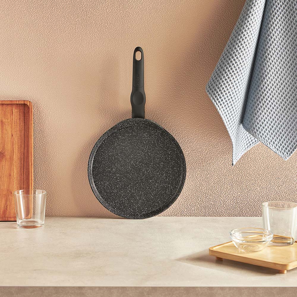 SATOSHI Стоун Сковорода литая блинная d24см, антипригарное покрытие Мрамор, индукция - #6