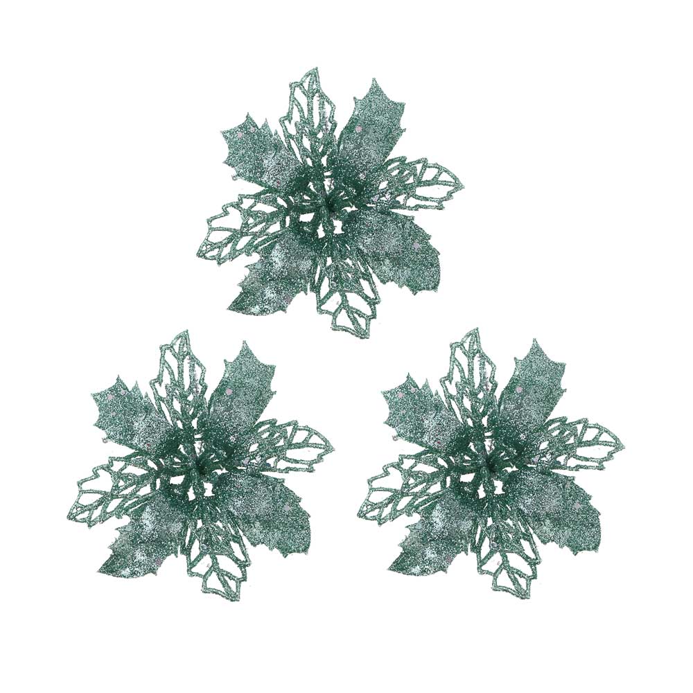 СНОУ БУМ Цветы на проволоке 10x10 см, 3 шт - #1