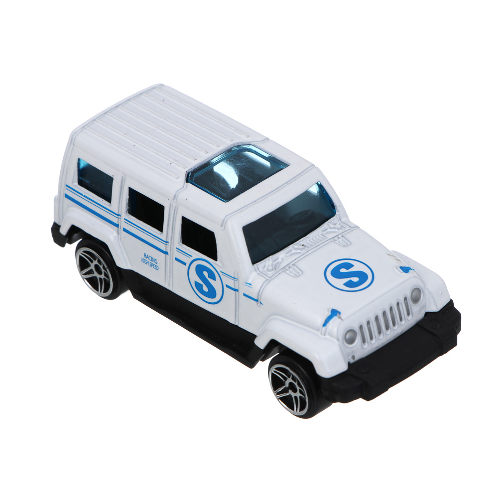 ИГРОЛЕНД Городской автовоз с треком, 5 машин, дорожные знаки, ABS, металл, 46,5х13х21 см - #11