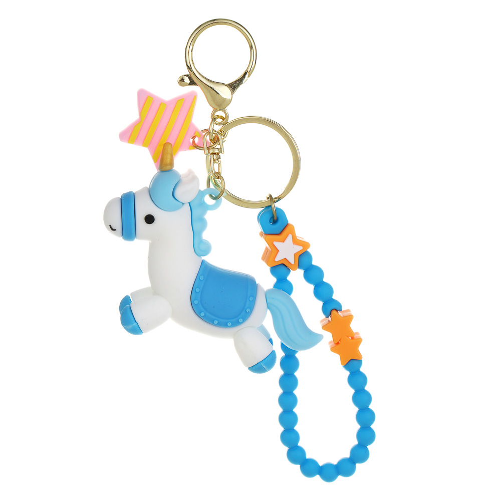 СНОУ БУМ Брелок "Лошадка-Единорог", 8х2,3х6см, ПВХ, металл, 4 дизайна - #2