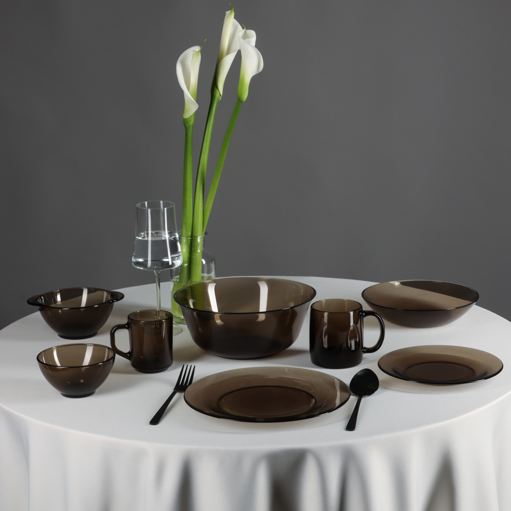 Luminarc Эклипс Амбьянте Тарелка обеденная 25см, дымчатое стекло, арт. L5086 - #9