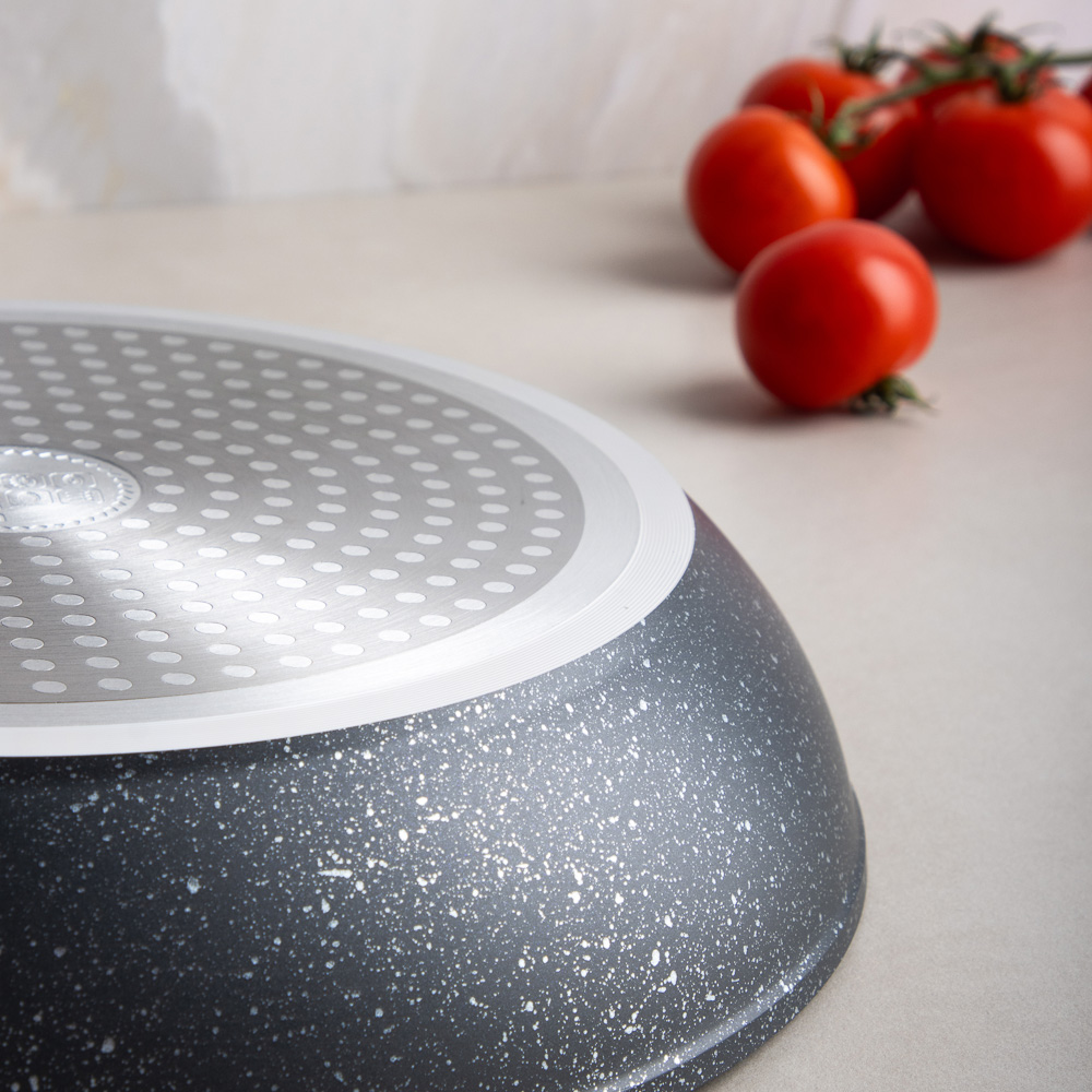 SATOSHI Гардан Сковорода литая d24см, антипригарное покрытие мрамор, индукция - #15