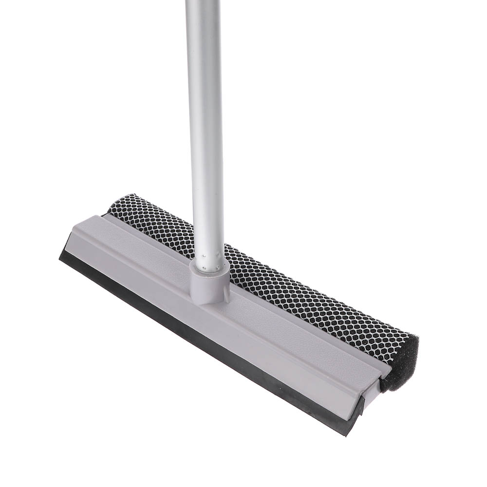 Окномойка тм VETTA, телескоп. ручка 65-111см, алюминий, водосгон ТПР 25см, поролон, цвет серый - #3