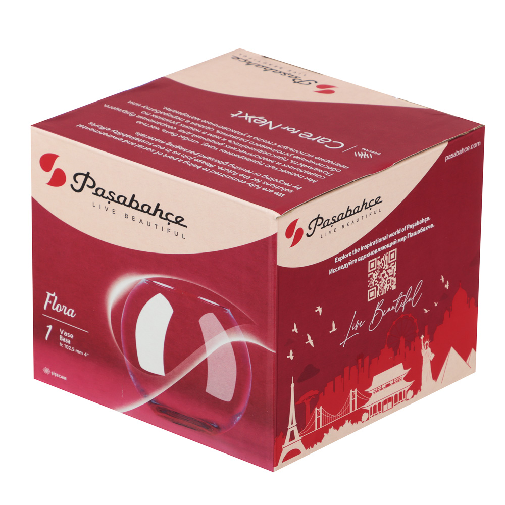 PASABAHCE Ваза Флора h10,25см, стекло, инд. упаковка, 43417b - #6