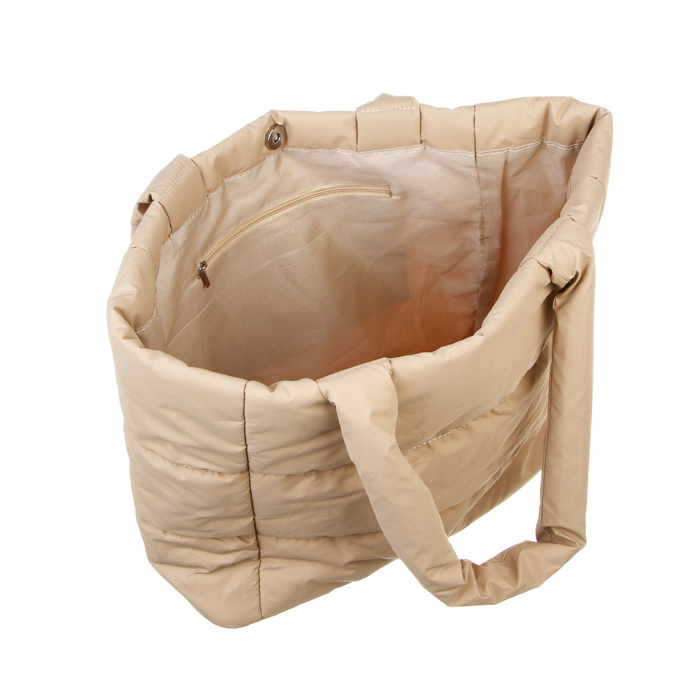 ЮL Пафф Сумка шоппер повседневная стеганая, 40x28x13 см, полиэстер, 2-3 цвета - #5