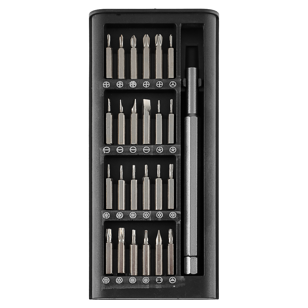 ЕРМАК Набор для точных работ 25в1: отвертка + биты 24шт (никелированные,25мм), кейс пластик.с магнит - #3