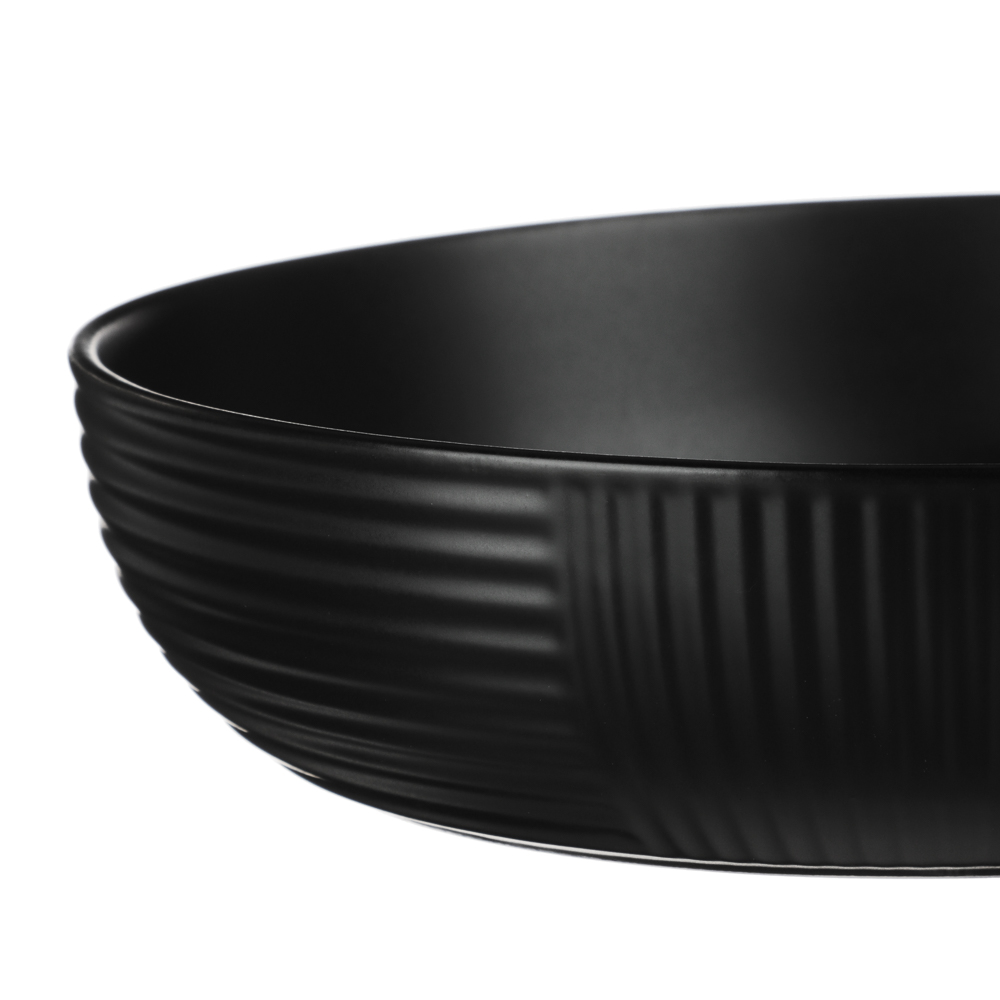 MILLIMI Монблан тарелка для супа 20x5см, 800мл, керамика, черный - #3