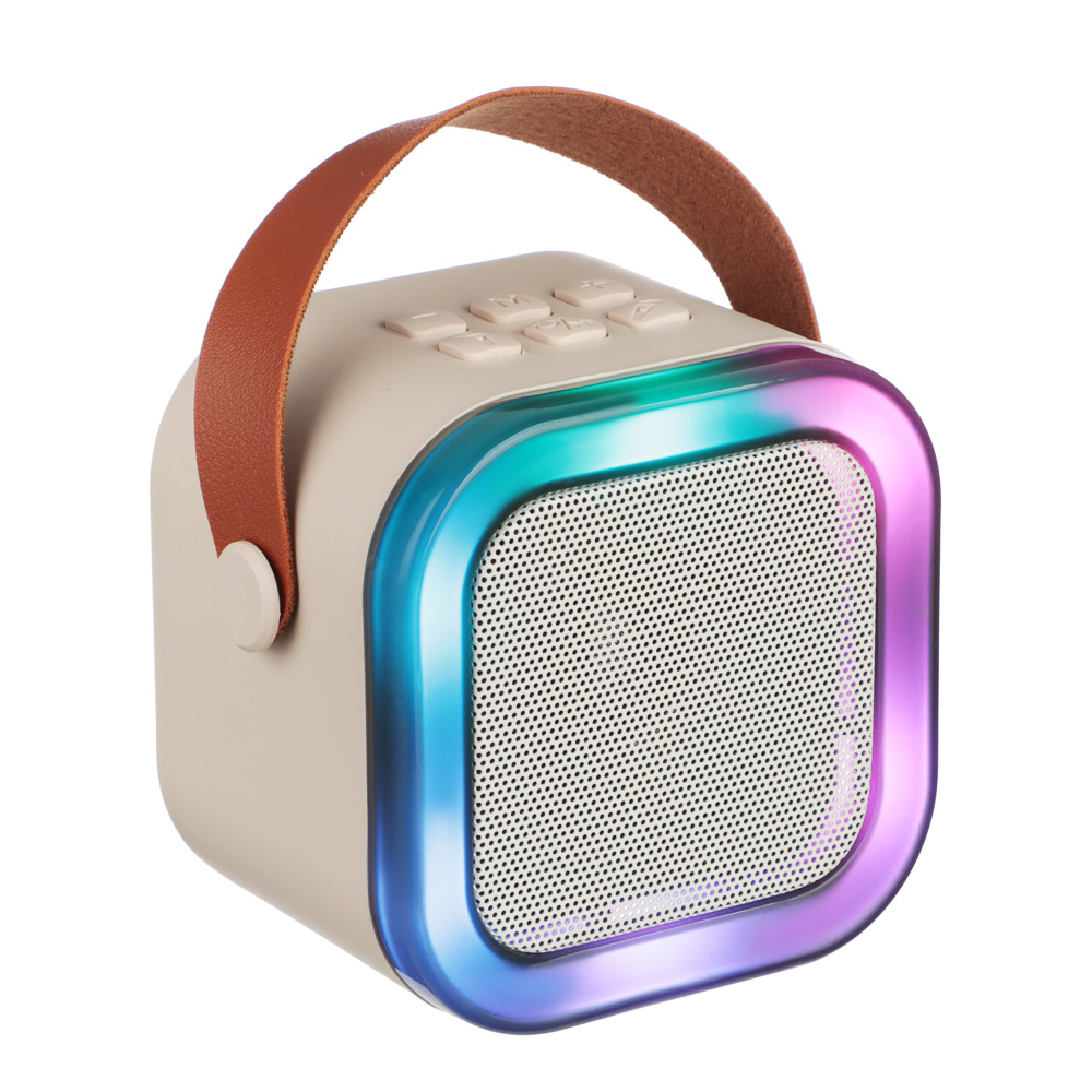 Колонка беспроводная BY Party караоке, 2 микрофона, 3Вт, 400мАч, BT5.3, USB, ВШГ 9x9x7см, белый - #6