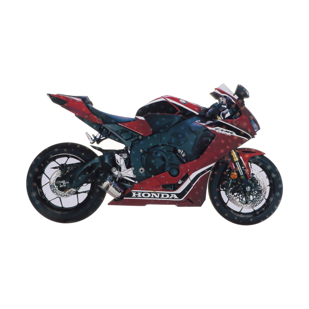 Ключница на стену Красный мотоцикл, МДФ, 24х13,5х0,5 см - #1