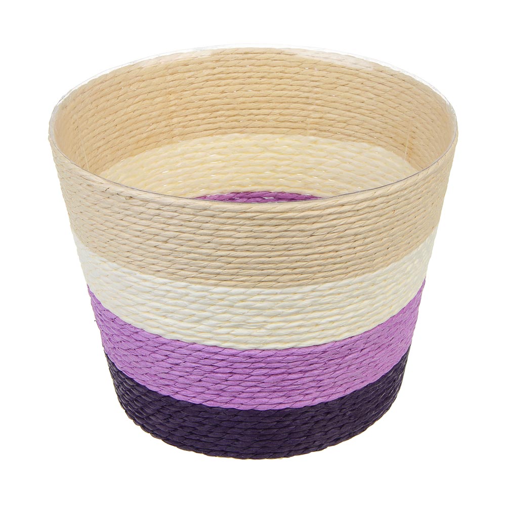 INBLOOM Кашпо плетеное 13х10.5х9см, бумажная лоза, ПП - #1