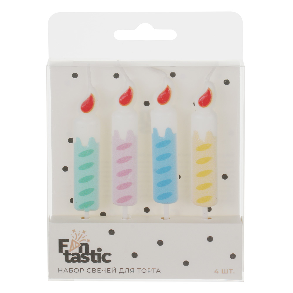Набор свечей для торта тм Fntastic, 9 см, 4 шт, парафин - #6