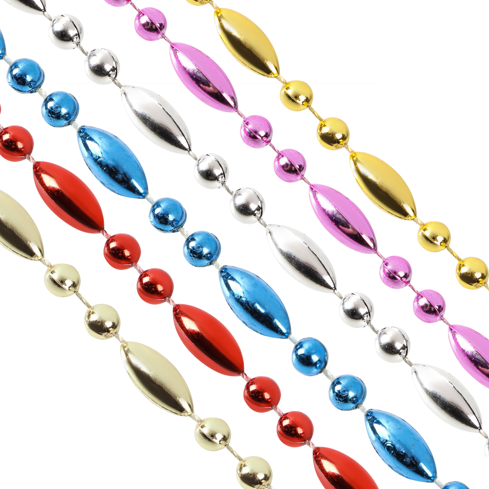 СНОУ БУМ Бусы декоративные 1x400 см, туба, 6 цветов,26-749 - #1