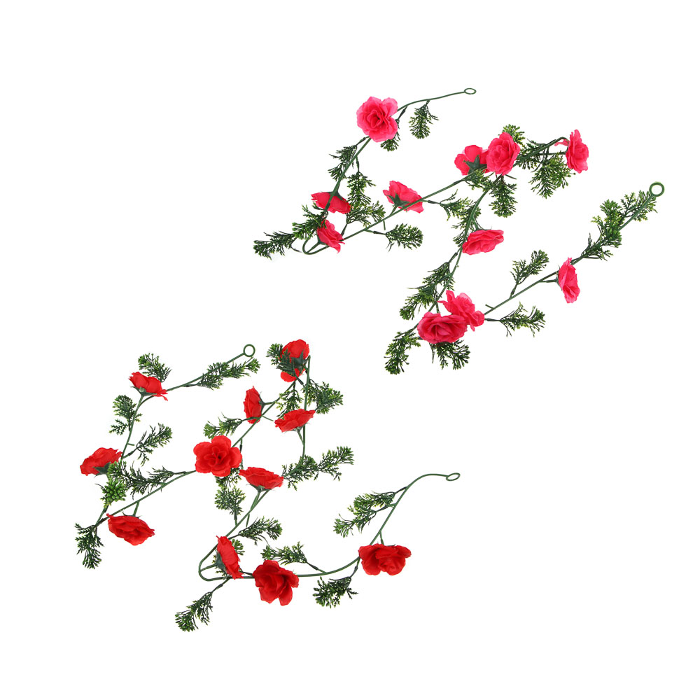 LADECOR Растение искусственное "Лиана с розами" 1,7 м, пластик, полиэстер, 2 цвета - #1