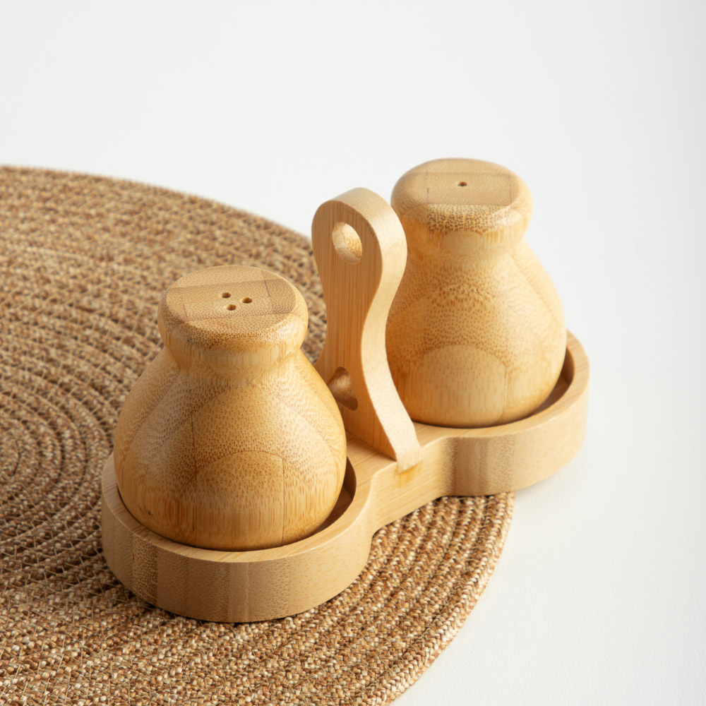 SATOSHI Набор для специй на подставке 3пр., бамбук, 15.8х7.3х9см - #10