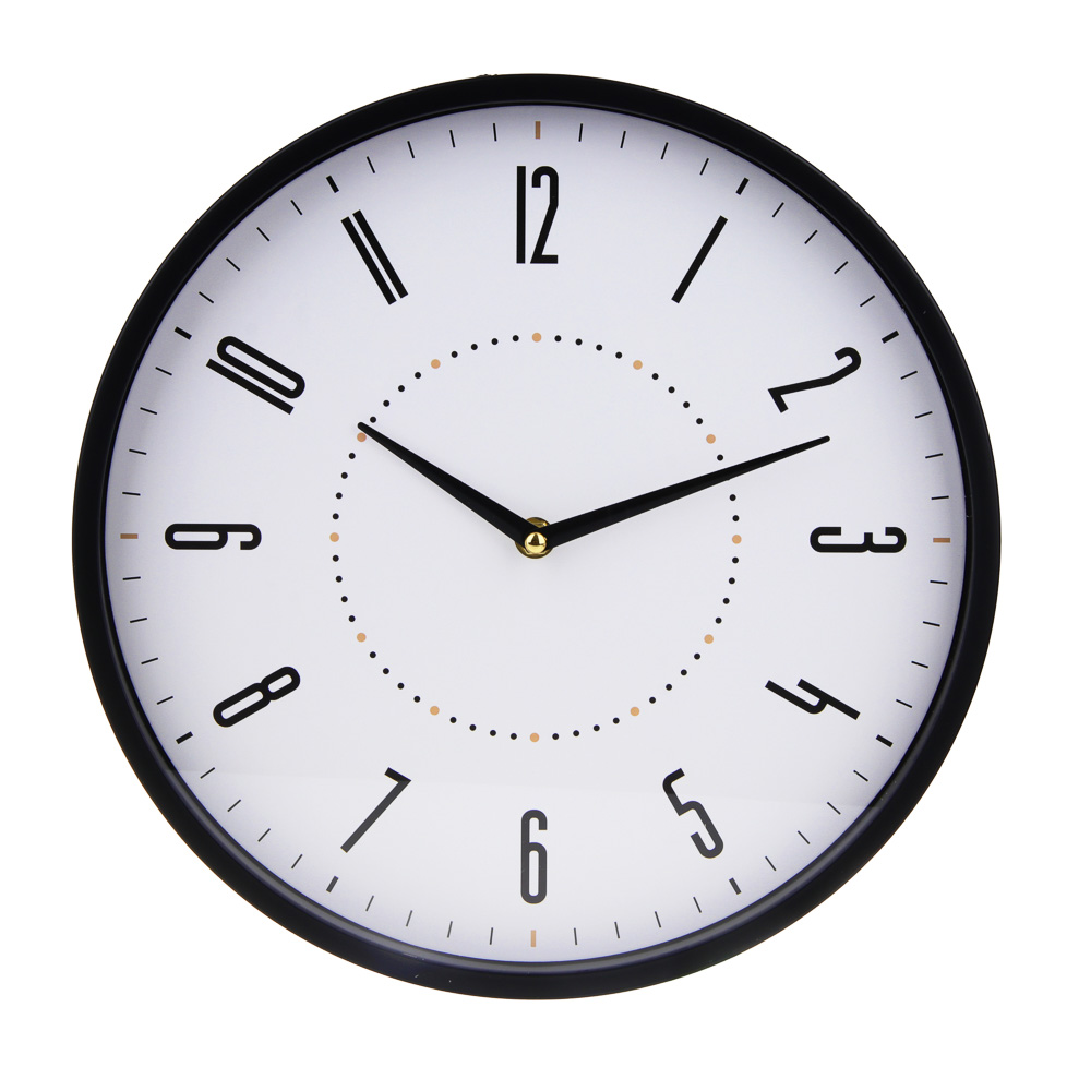 LADECOR CHRONO Часы настенные круглые, пластик, d30 см, тикающий ход, 1xАА, арт08-26 - #1