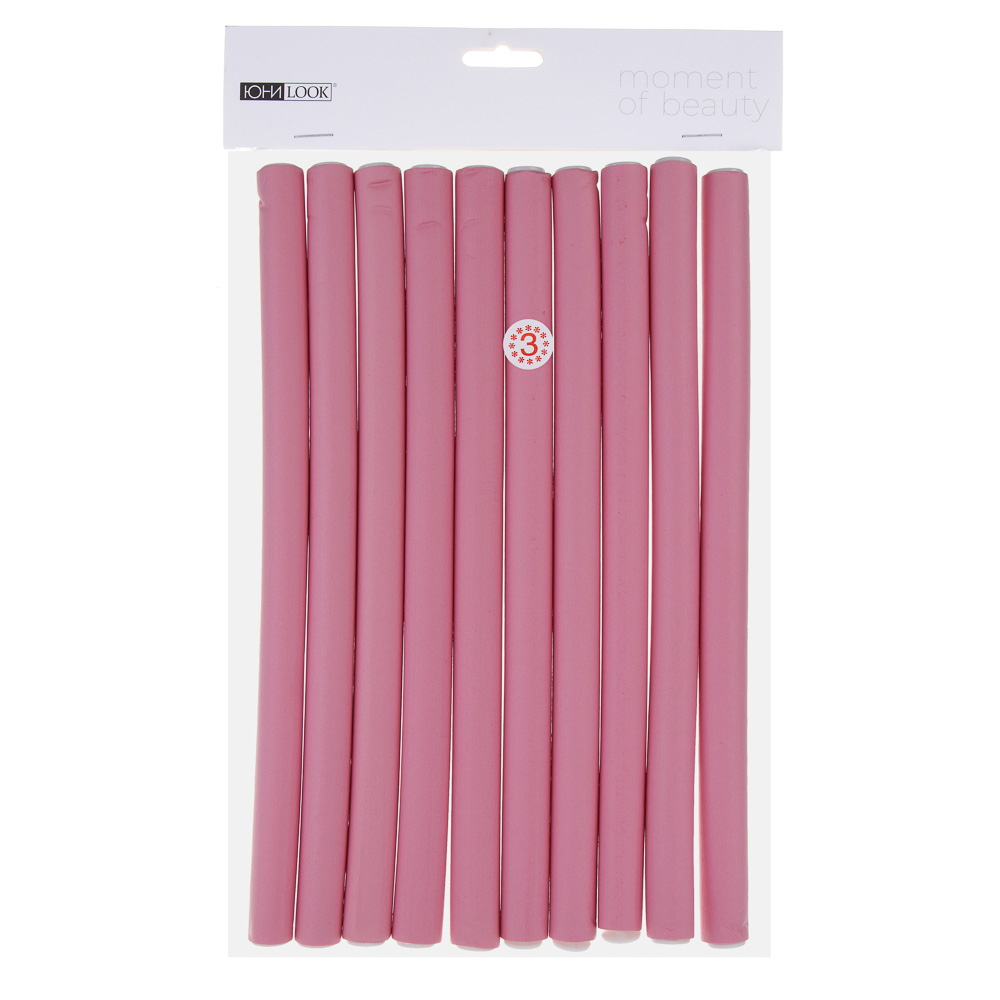 Папильотки ЮНИLOOK 10 шт, 25x1,5см, пластик, резина, 4 цвета, ACS-79 - #4