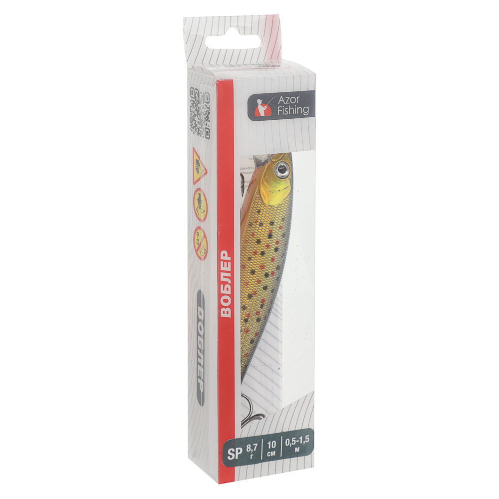 Воблер "Дэнсер Флэт Минноу" тм AZOR FISHING, F, 8,7гр, 100мм, 0,5-1,5м, 5 цветов - #13