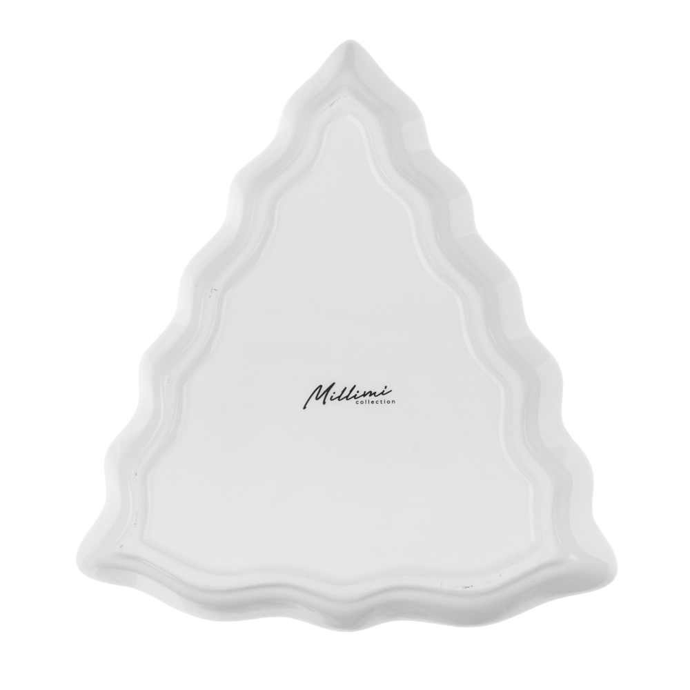 MILLIMI Снегири Блюдо в форме елки 21х16х3см, керамика - #4