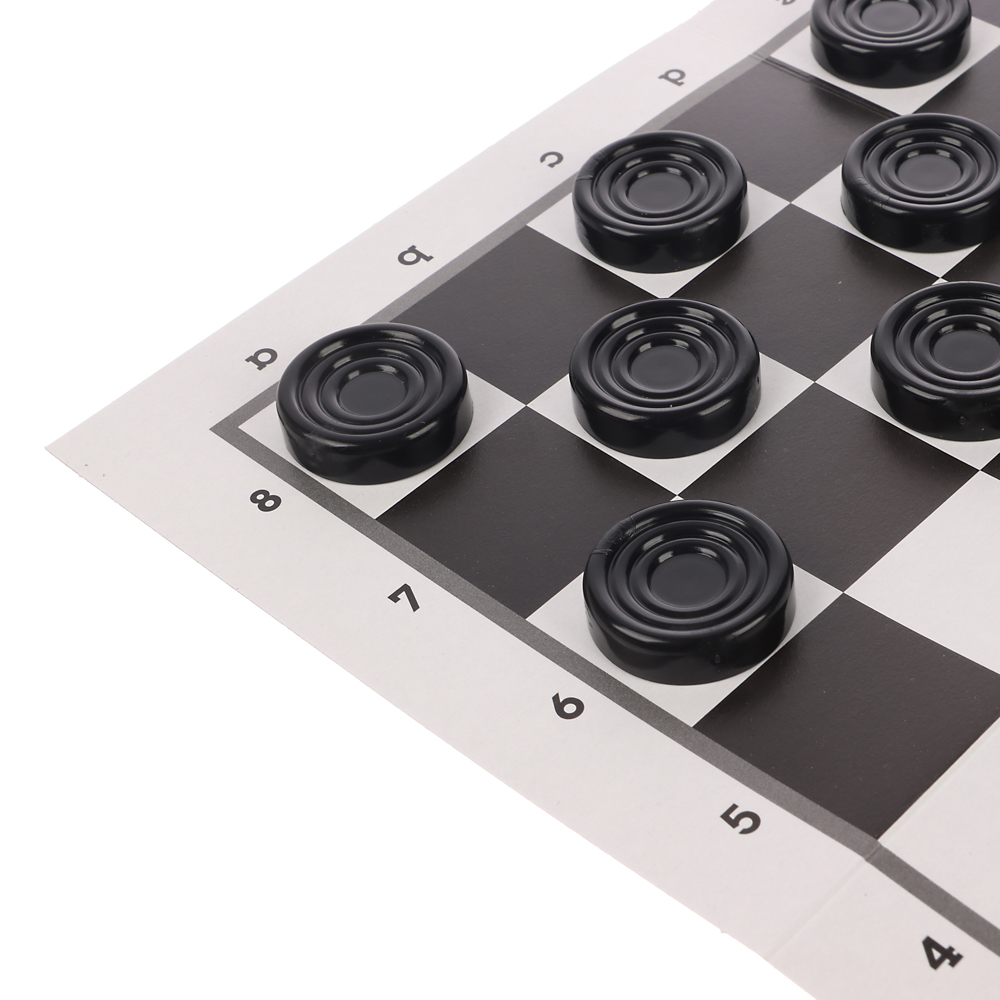 Шашки классические, коробка крышка-дно, поле, шашки - #3