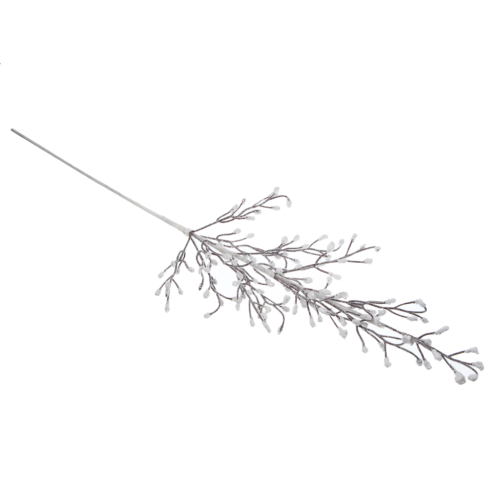 СНОУ БУМ Ветка в снегу 78 см, металл, пластик - #1