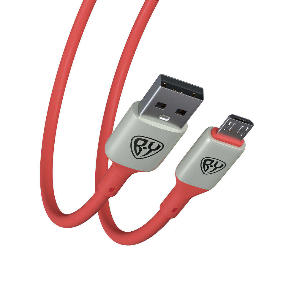 Кабель для зарядки BY "Space Cable Pro" Micro USB, красный - #5