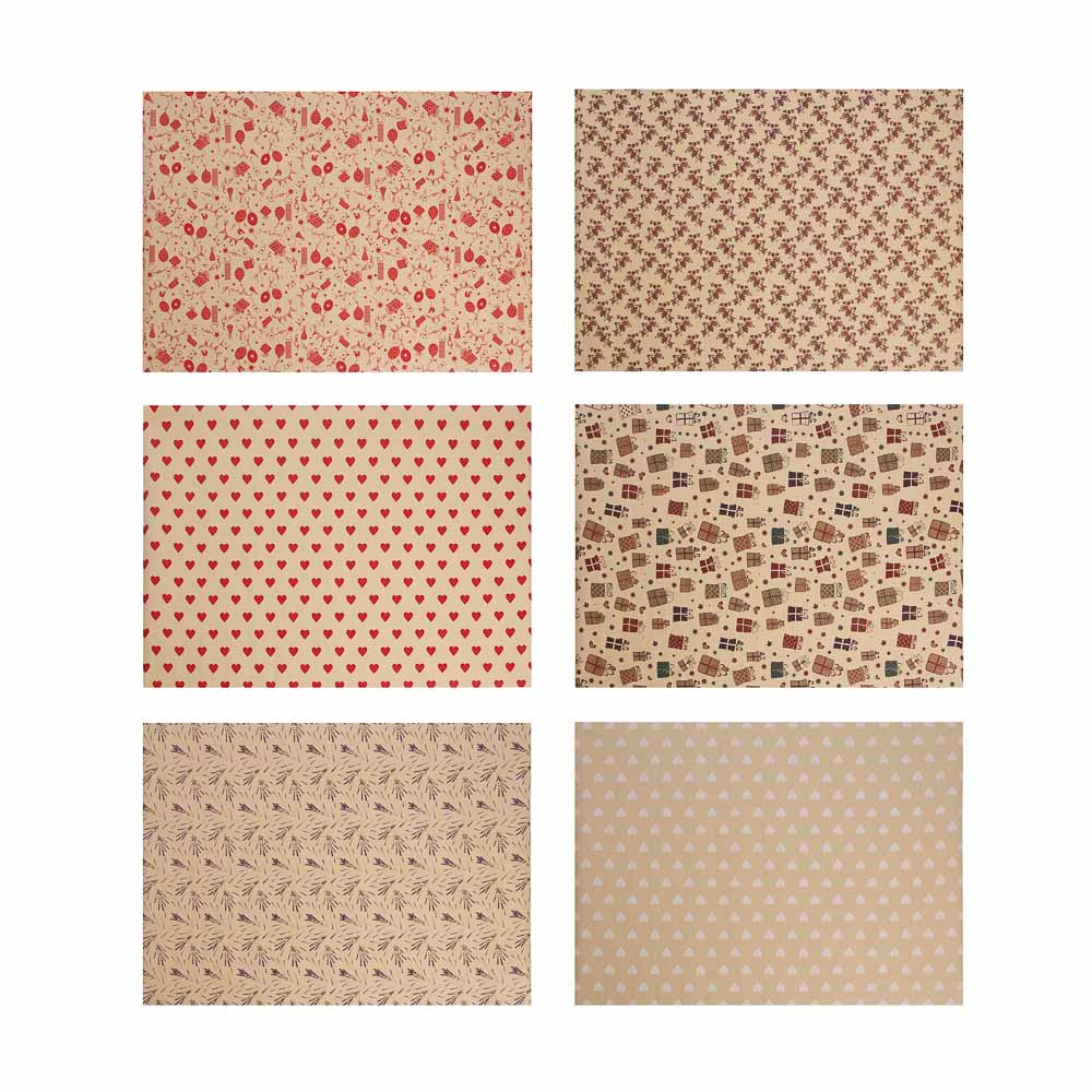Бумага тм Fntastic подарочная, 70x100 см, 70 г односторонняя, 6 диз., арт.7 - #1