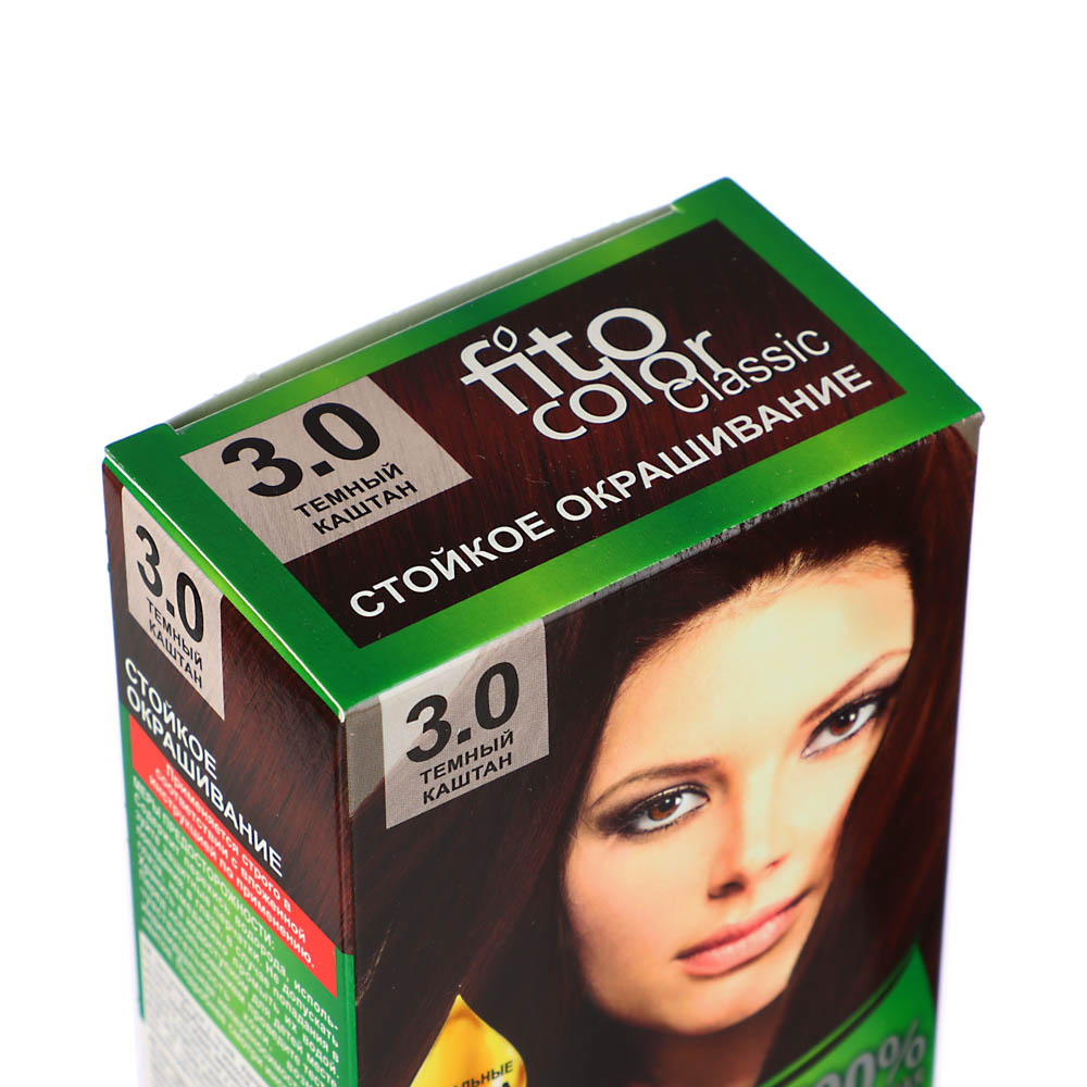 Краска для волос FITO COLOR Classic, 115 мл, тон 3.0 темный каштан - #2