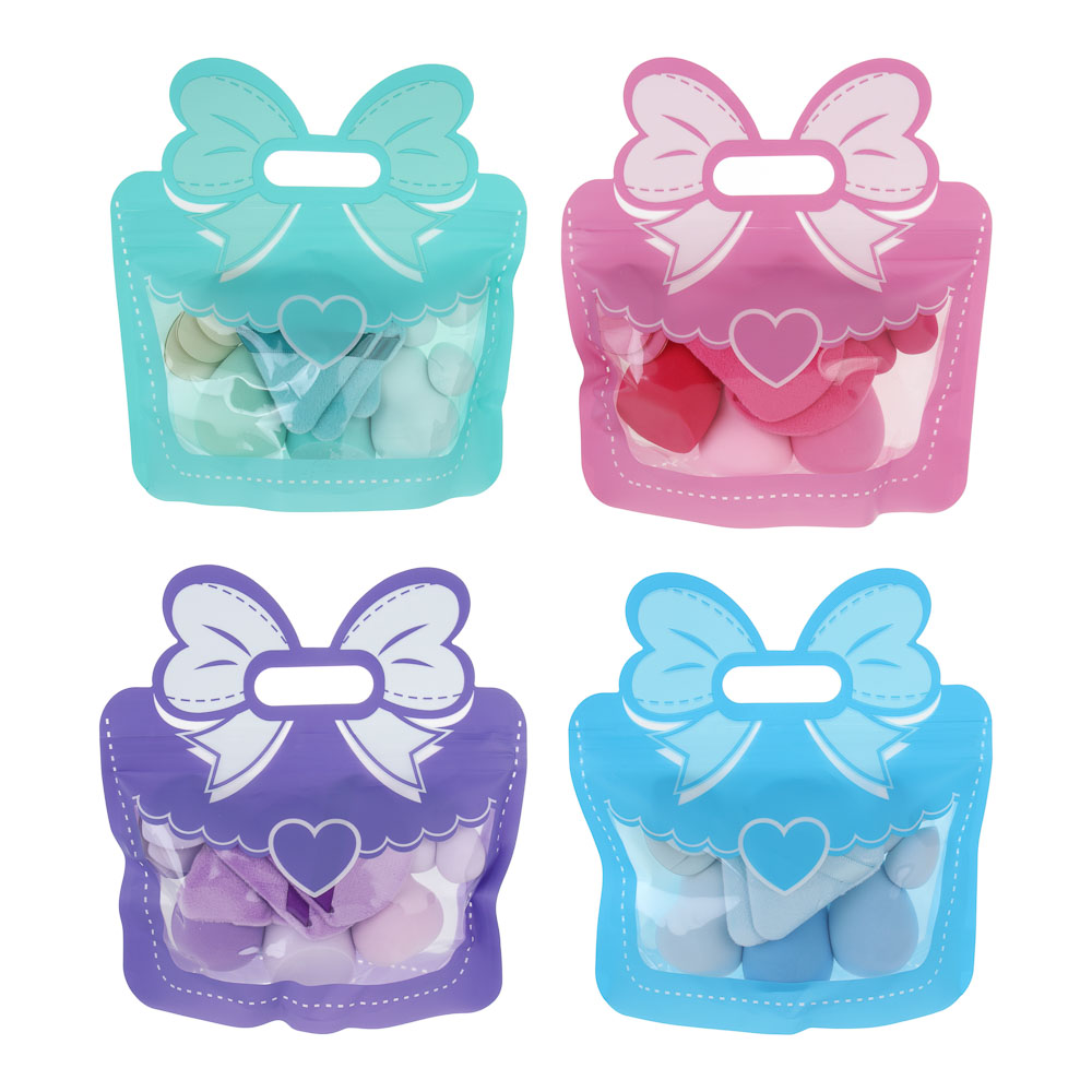 Набор спонжей 12 шт тм ЮНИLOOK, полиуретан, полиэстер, 4 цвета, подар.уп. - #13