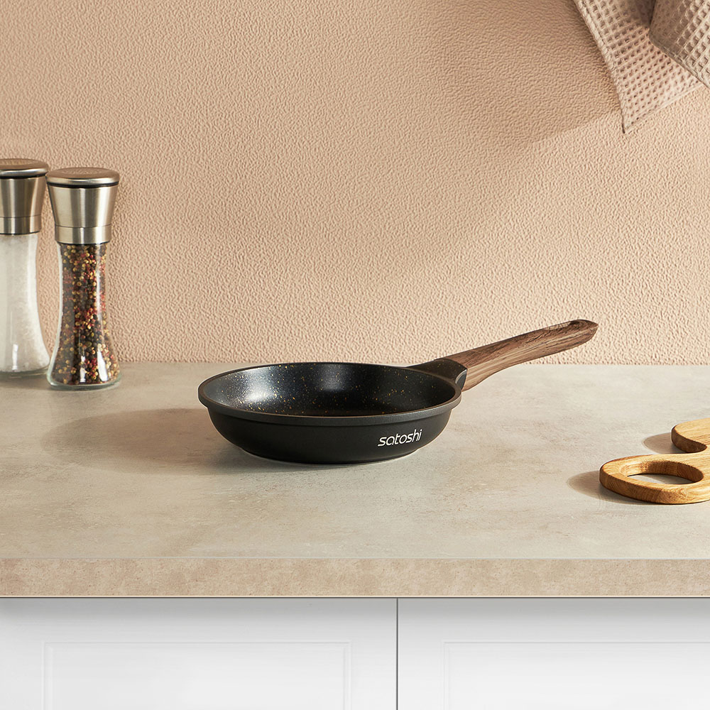 SATOSHI Карнуа Сковорода литая d20см, антипригарное покрытие Мрамор, индукция - #12