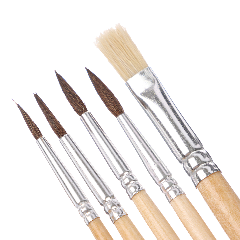 ClipStudio Набор кистей 5 шт: белка №1,3 волос пони № 2,4, щетина №6, в пакете с подвесом - #3