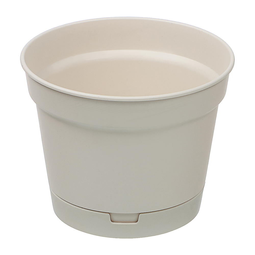 Горшок Mint 0,7л d12см, h9см c поддоном светло-беж. - #1