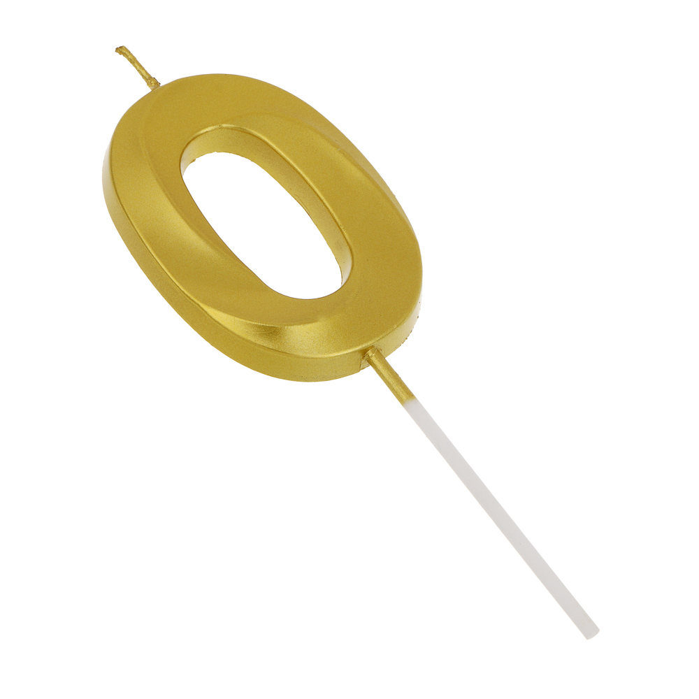 Свеча для торта тм Fntastic 7 см, в форме цифр (0), парафин - #3