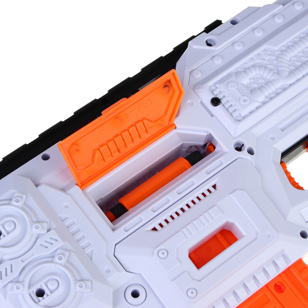 ИГРОЛЕНД Бластер автоматический с мягкими патронами, АБС, 24 пули EVA, 6хАА, 54х30х7 см - #8