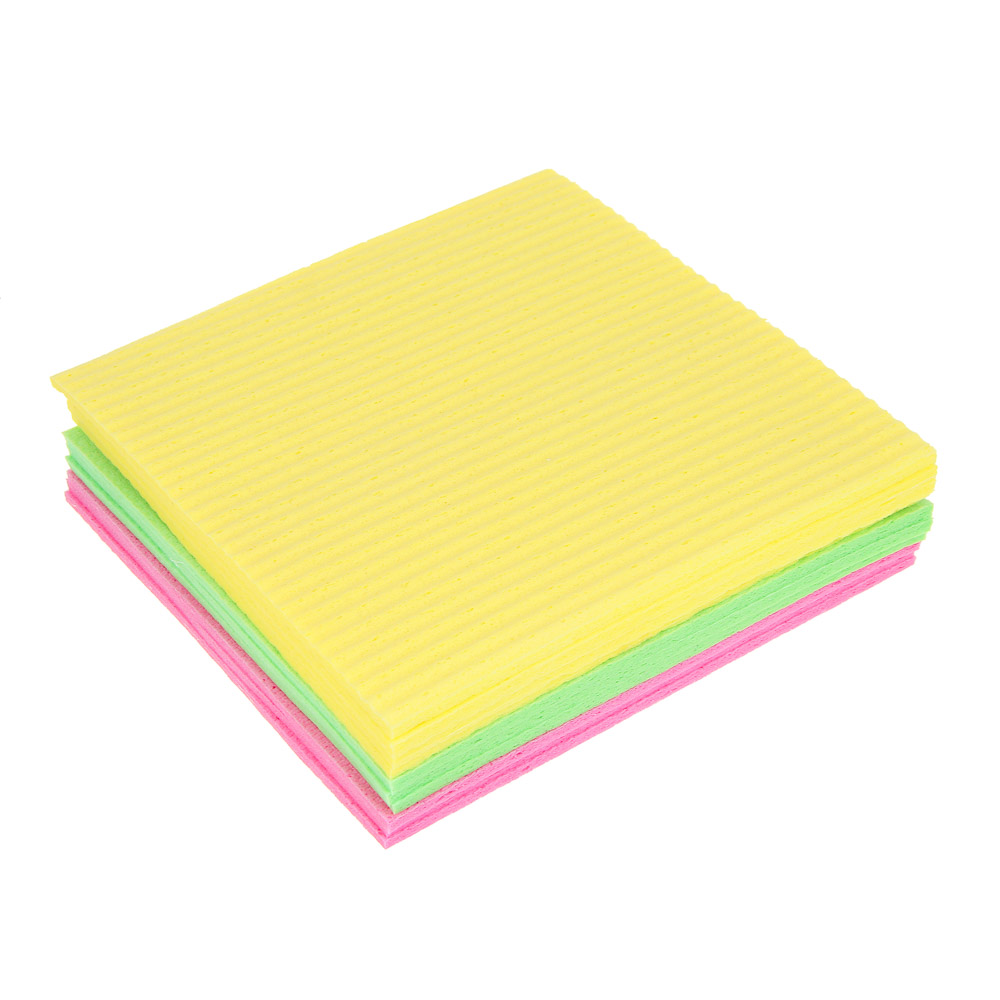 VETTA Набор многоразовых салфеток 10 шт., целлюлоза, 14х15 см - #3