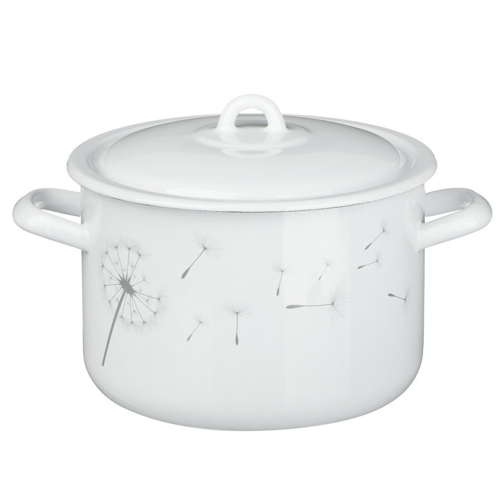 Одуванчик Кастрюля эмалированная 4,3л, индукция - #1