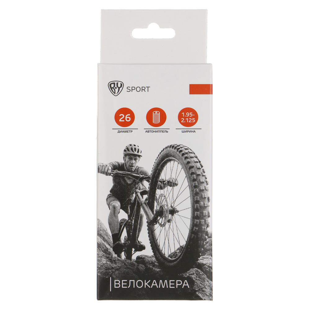 Велокамера, тм BY SPORT, 26х1.95/2.125, ниппель шредер, каучук - #5