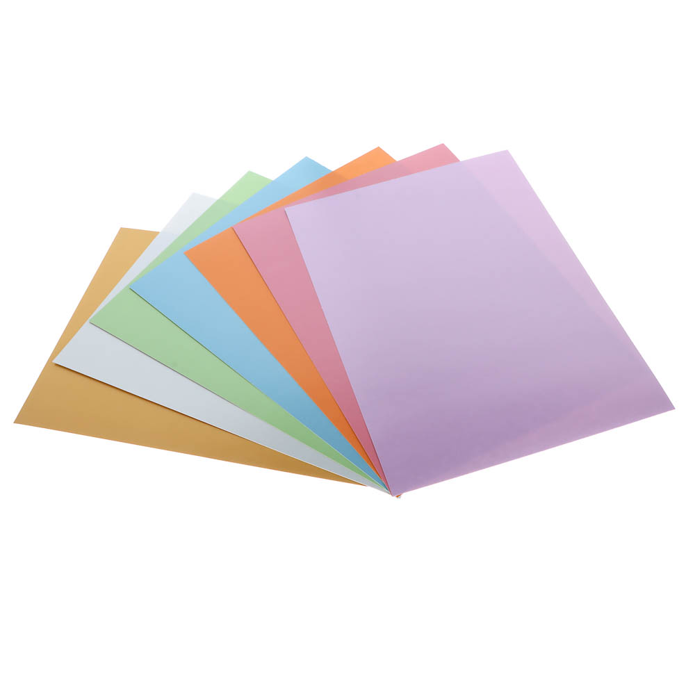Картон цветной FLOMIK перламутровый мелованный, А4, 7 цветов, 7 листов - #3