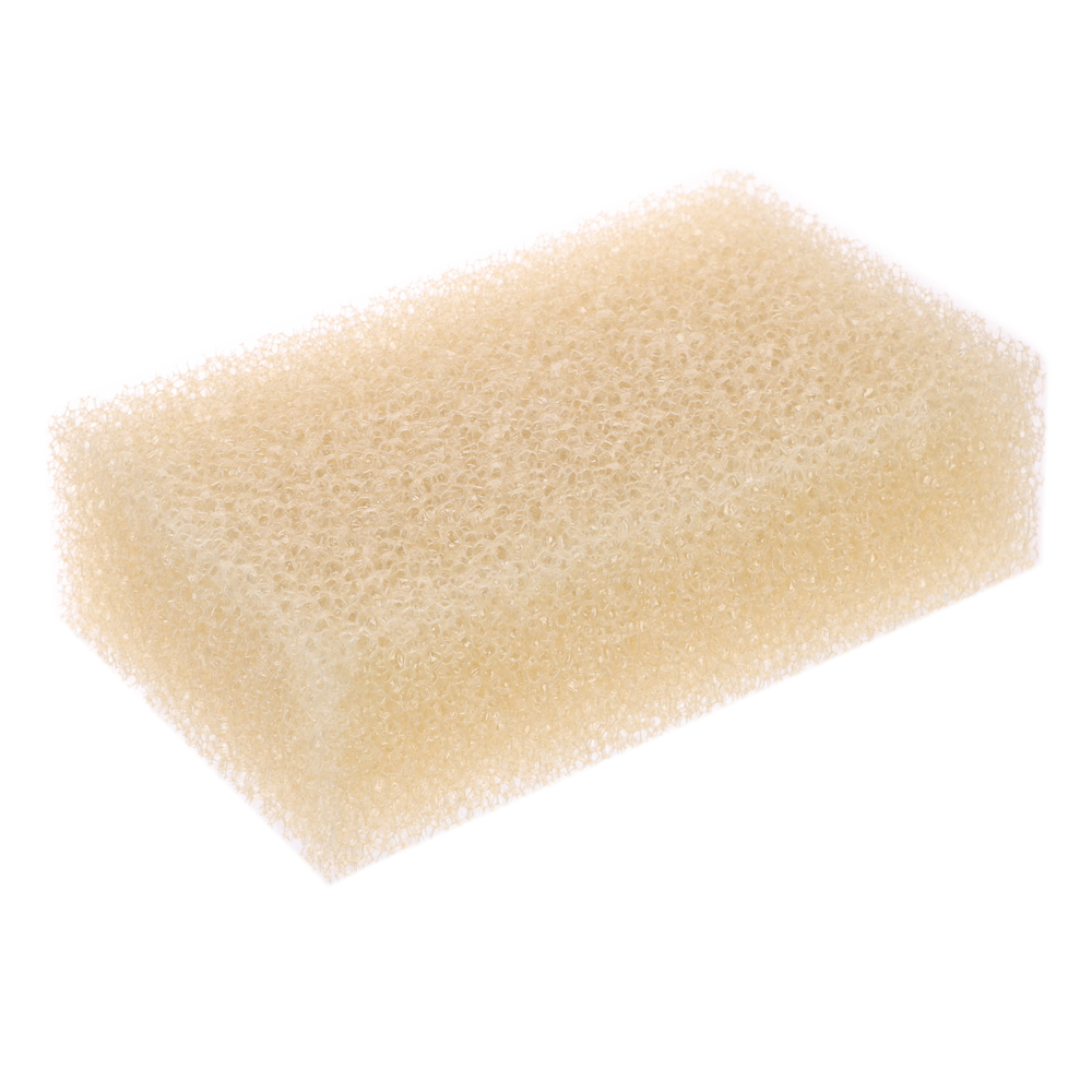Губка для тела массажная, 16x10x5см, поролон крупнопористый (массажный), цвет бежевый - #1