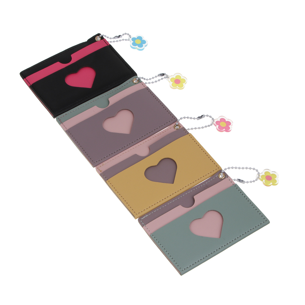 Кардхолдер с окном 3 отделения тм ЮL Sweet Heart, ПВХ, 10,5х7,5см, 4 цвета, С394-1Н - #1