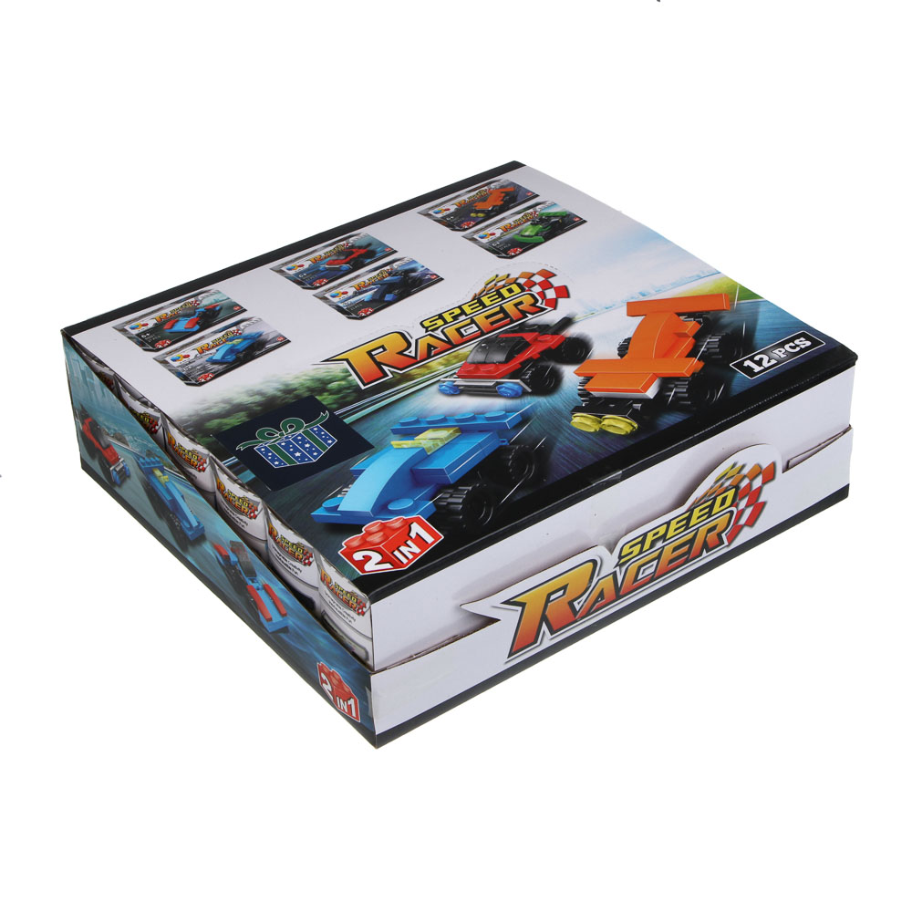 ИГРОЛЕНД Конструктор "Гонки", 13х4х7,5 см, ABS, 6 видов - #4