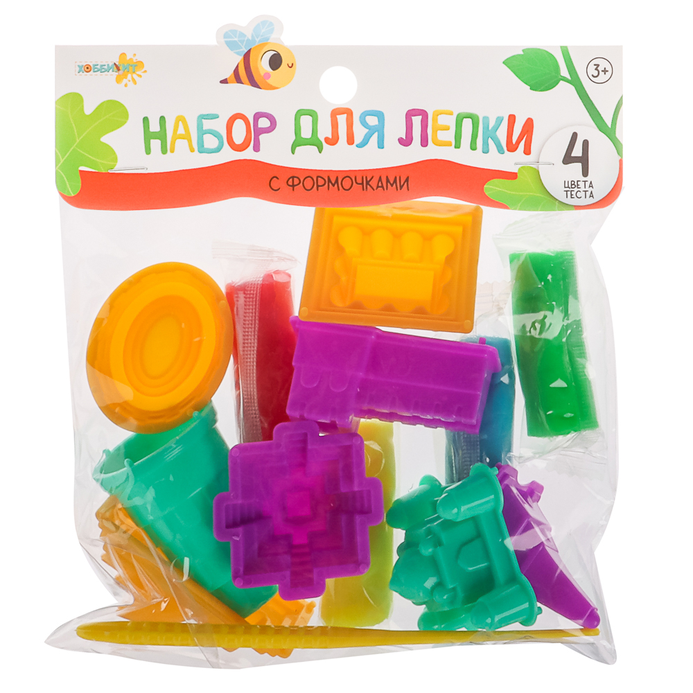 ХОББИХИТ Набор для лепки с формочками, полимер, ABS, 17х21х4см, 4 дизайна - #4