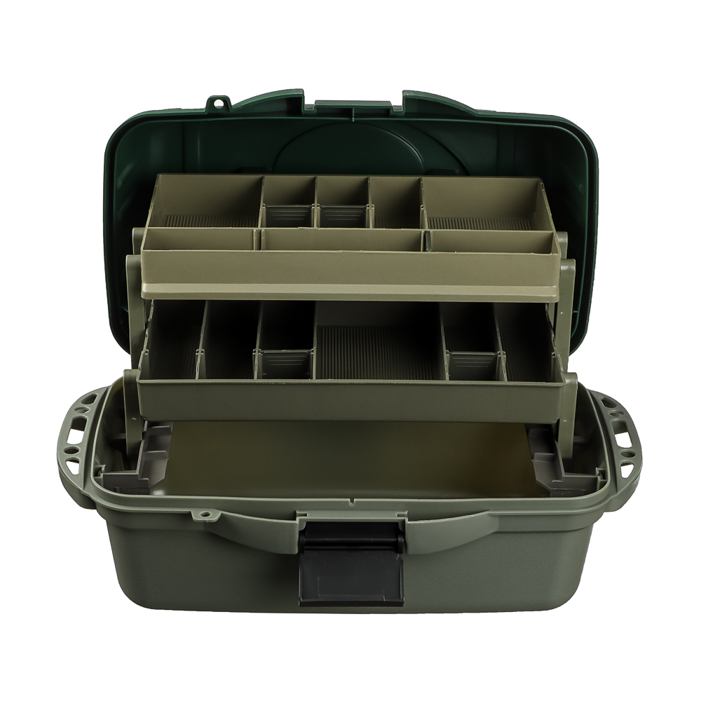 AZOR FISHING Ящик рыболова двухполочный, 40x19,5x21см, пластик, зеленый (MB-PL-07_1 ) - #6