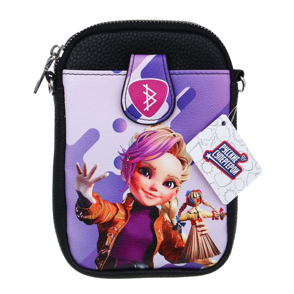 BY Русские Супергерои Сумка подростковая на длинном ремне, ПУ, 18х12х2,5см, 4 дизайна,РСГ25-04 - #8