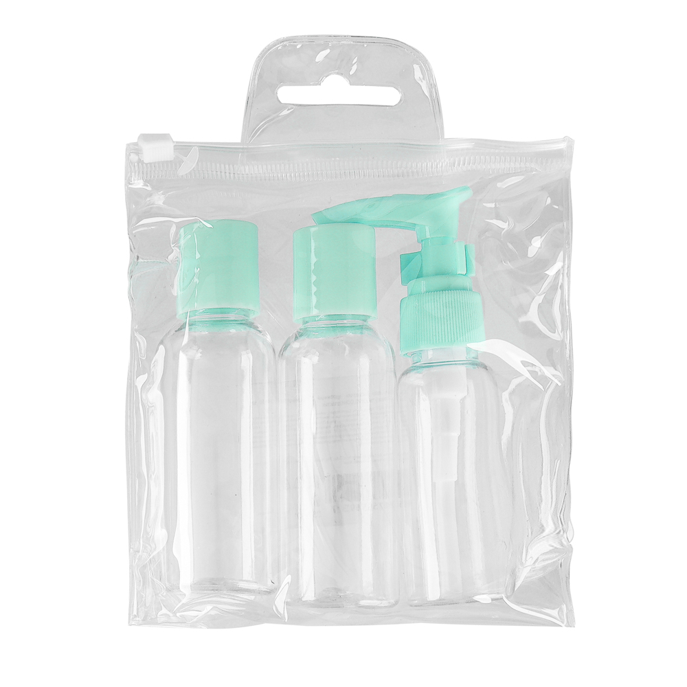 Набор для косметики дорожный 3 предмета (2 шт-50 мл, 1шт-30мл) тм ЮНИLOOK, пластик, 2 цвета - #15