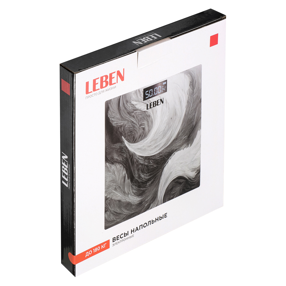 LEBEN Весы напольные электронные "Grey", ЖК-дисплей, макс. нагр.до 180кг - #7