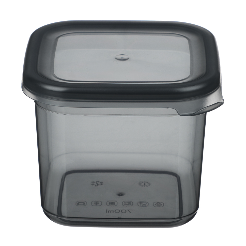 Ёмкость для сыпучих продуктов 0,7л 110х105х95мм, пластик, графит - #3